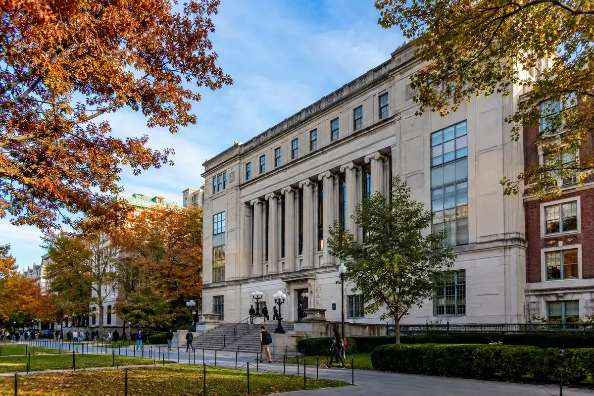 Pupin Hall and the Columbia University campus, where Manhattan Project science and security intersected.