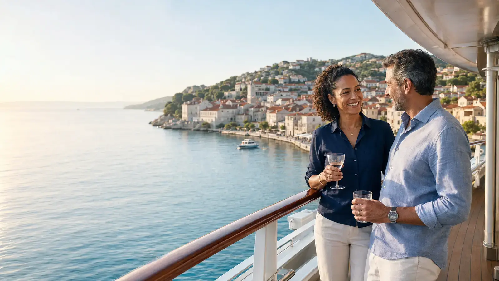 Ocean cruise ship for cruise-line comparison