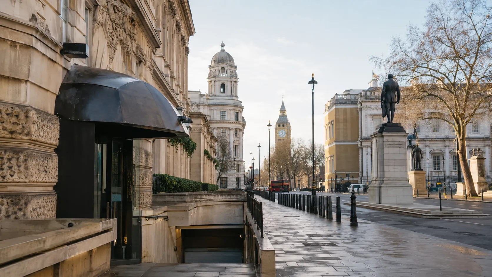 Whitehall and Westminster near the Churchill War Rooms