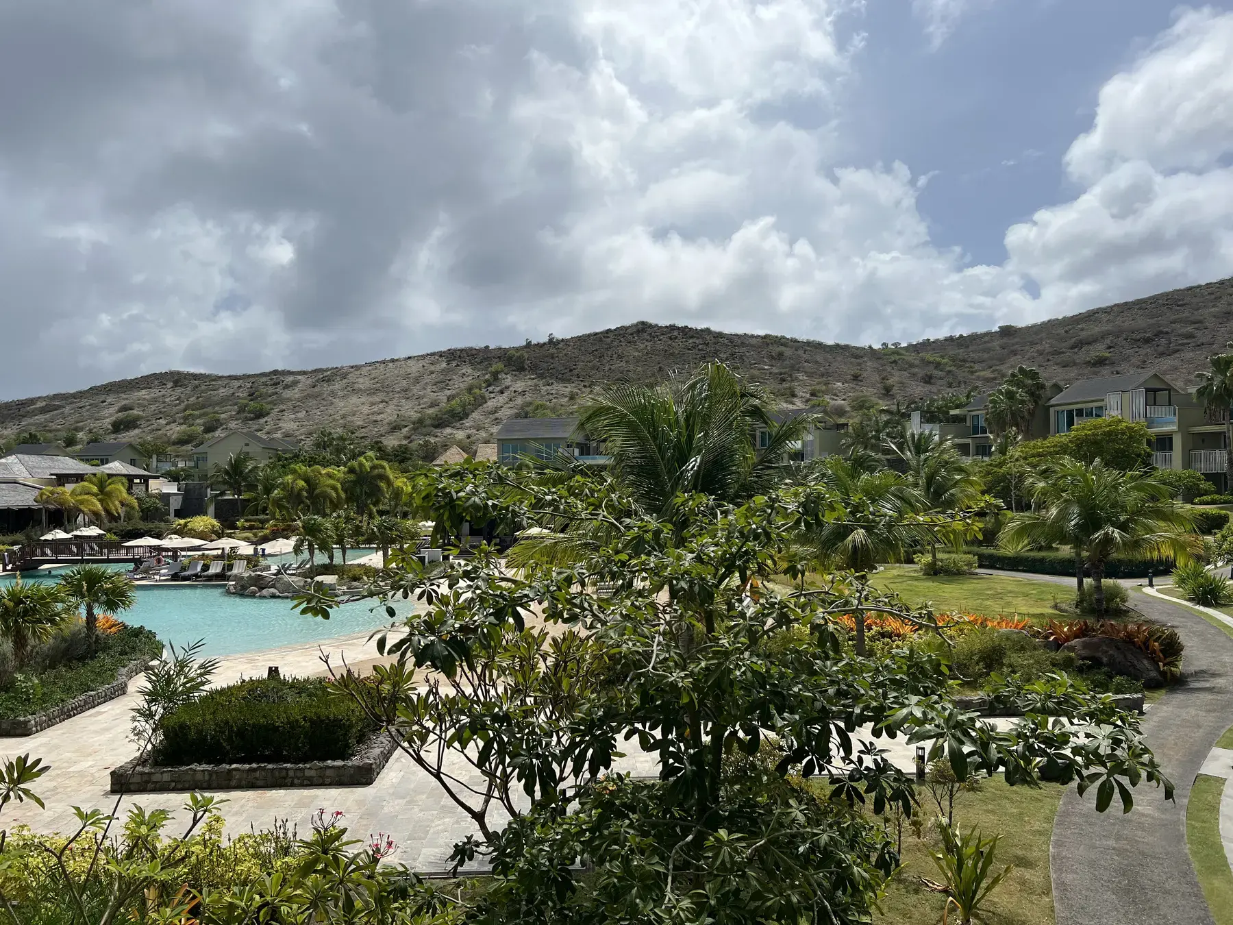 Lagoon-style pool and landscaped grounds at Park Hyatt St. Kitts