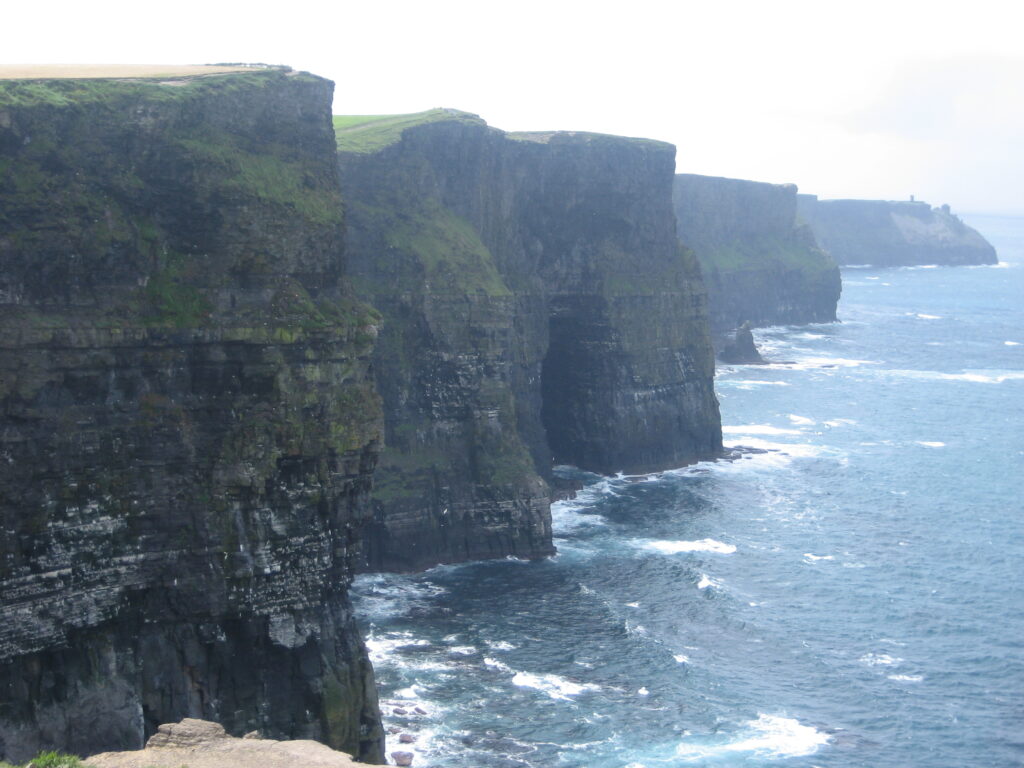 The Cliffs of Moher above the Atlantic Ocean on Ireland’s west coast