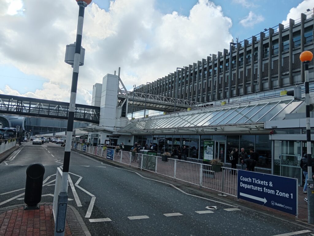 The terminal frontage at Dublin Airport, Ireland