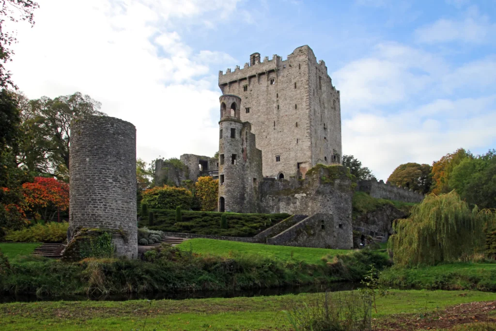 Blarney Castle’s stone keep rising above the grounds in County Cork, Ireland